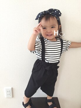 はるるん◡̈さん（キッズ・80cm）の夏コーディネート