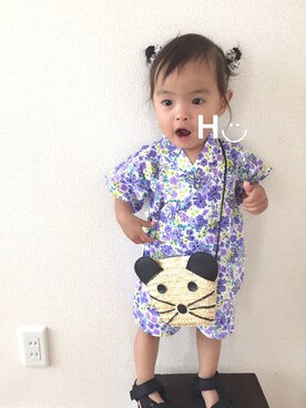 はるるん◡̈さん（キッズ・80cm）の夏コーディネート