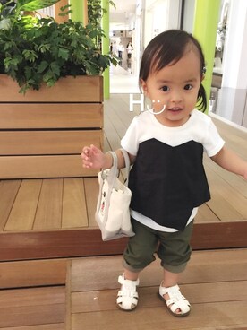 はるるん◡̈さん（キッズ・80cm）の夏コーディネート