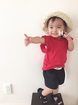 はるるん◡̈さん（キッズ・80cm）の夏コーディネート