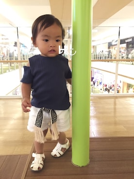 はるるん◡̈さん（キッズ・80cm）の夏コーディネート