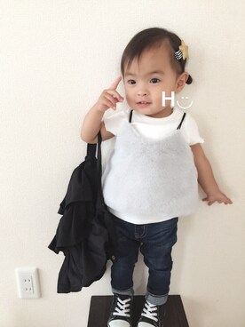 はるるん◡̈さん（キッズ・80cm）の秋コーディネート