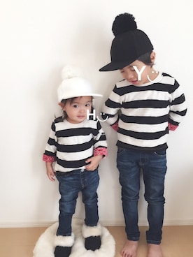 はるるん◡̈さん（キッズ・80cm）の秋コーディネート