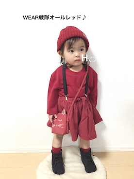 はるるん◡̈さん（キッズ・80cm）の秋コーディネート