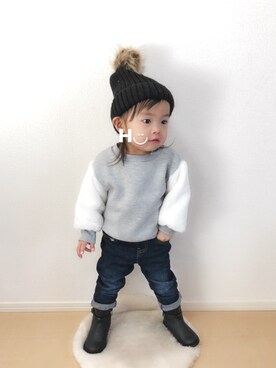 はるるん◡̈さん(キッズ・80cm)の冬コーディネート