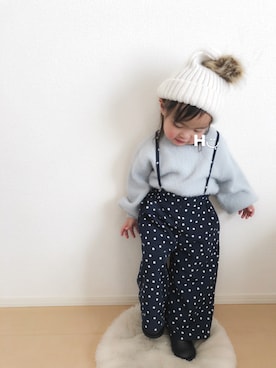 はるるん◡̈さん（キッズ・80cm）の冬コーディネート