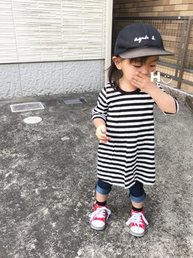 はるるん◡̈さん（キッズ・80cm）の春コーディネート