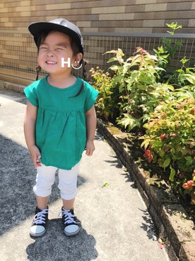 はるるん◡̈さん（キッズ・80cm）の春コーディネート