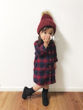 「オシャレパッソ」｜はるるん◡̈さん（キッズ・90cm）の秋コーディネート