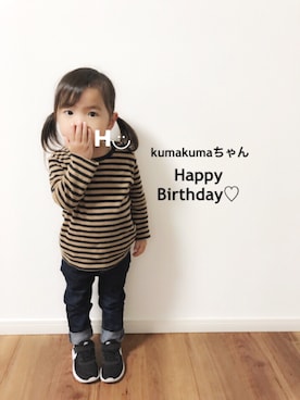 「アイテム（その他トップス、ブラウン系）」を使った、はるるん◡̈さん（キッズ・90cm）の秋コーディネート