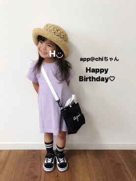 はるるん◡̈さん（キッズ・90cm）の夏コーディネート