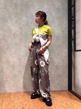 「シャツアレンジ」｜「アイテム（その他）」を使った、はせちゃんさん（レディース・152cm）の夏コーディネート
