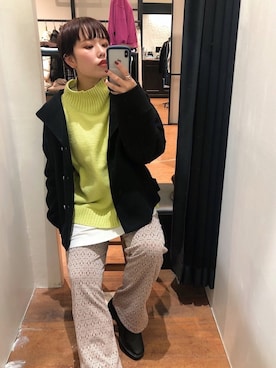 「アウターコーデ」｜「アイテム（その他）」を使った、はせちゃんさん（レディース・152cm）の秋コーディネート