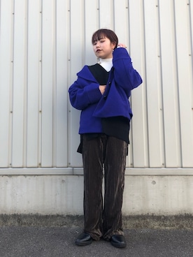 「アウターコーデ」｜「アイテム（その他）」を使った、はせちゃんさん（レディース・152cm）の冬コーディネート