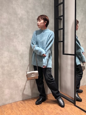 「PAGEBOY（ページボーイ）のハクミニショルダーBAG（ショルダーバッグ）」を使った、はせちゃんさん（レディース・152cm）の冬コーディネート