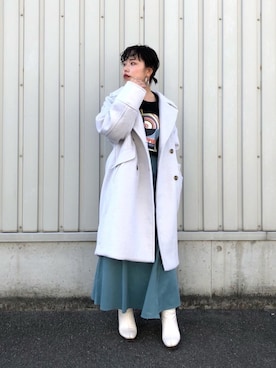 「アウターコーデ」｜「アイテム（その他）」を使った、はせちゃんさん（レディース・152cm）の冬コーディネート
