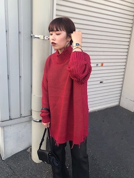 「PAGEBOY（ページボーイ）のハクミニショルダーBAG（ショルダーバッグ）」を使った、はせちゃんさん（レディース・152cm）の冬コーディネート