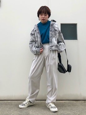 「ブルートップス」｜はせちゃんさん（レディース・152cm）の春コーディネート