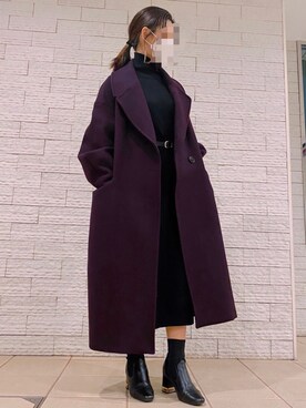 「カラーコート」｜「アイテム（ワンピース/ドレス）」を使った、ｙｕさん（レディース・159cm）の春コーディネート