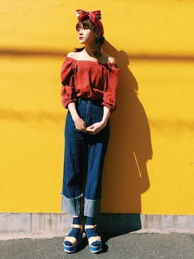 村田倫子さん(レディース・163cm)の夏コーディネート