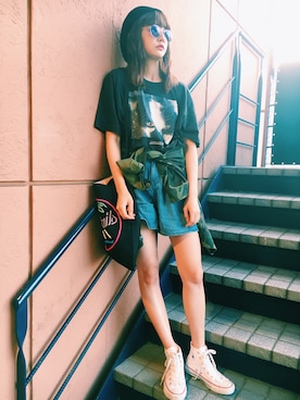 村田倫子さん（レディース・163cm）の夏コーディネート