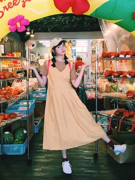 「URBAN RESEARCH Sonny Label（アーバンリサーチサニーレーベル）のアイテム（帽子）」を使った、村田倫子さん（レディース・163cm）の秋コーディネート