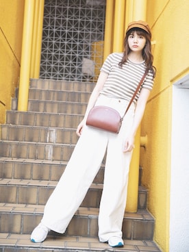 村田倫子さん(レディース・163cm)の春コーディネート