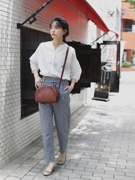 村田倫子さん（レディース・163cm）の夏コーディネート