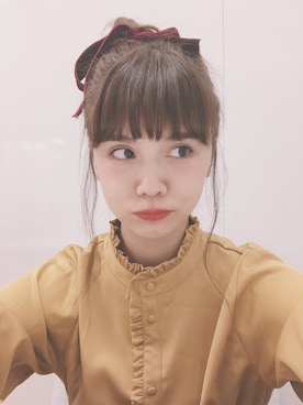 「マスタードイエロー」｜村田倫子さん（レディース・163cm）の秋コーディネート