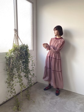 村田倫子さん（レディース・163cm）の秋コーディネート
