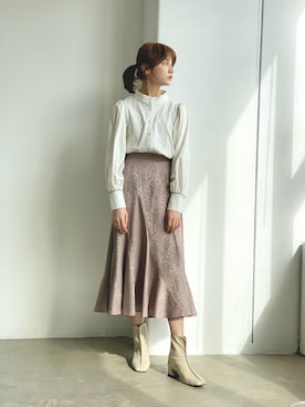 村田倫子さん(レディース・163cm)の冬コーディネート