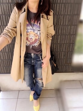 「ベルイエロー」｜Ayako  さん（レディース・150cm）の春コーディネート