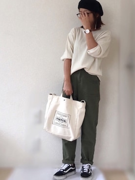 「Daniel Wellington」｜「アイテム（ハンチング/ベレー帽）」を使った、Ayako  さん（レディース・150cm）の夏コーディネート