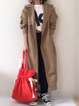 「LEPSIM（レプシィム）のアイテム（トレンチコート）」を使った、Ayako  さん（レディース・150cm）の冬コーディネート