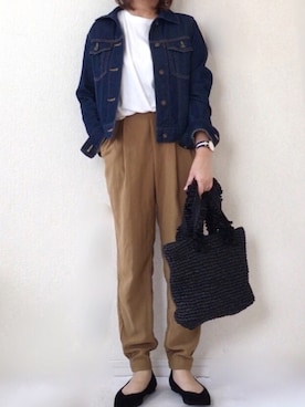 「Daniel Wellington」｜「アイテム（デニムジャケット）」を使った、Ayako  さん（レディース・150cm）の春コーディネート