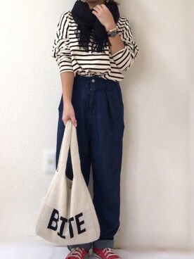 「Daniel Wellington（ダニエルウェリントン）の販売終了クラシックペティット アッシュフィールド32mm（アナログ腕時計）」を使った、Ayako  さん（レディース・150cm）の秋コーディネート