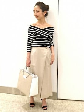 「Noble（ノーブル）のアイテム（その他パンツ）」を使った、naokoさん（レディース・158cm）の春コーディネート