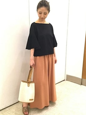 「ワイドシルエット」｜naokoさん（レディース・158cm）の夏コーディネート