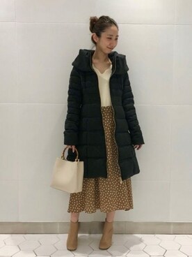 naokoさんの「ヴィンテージデシンドットスカート◆」を使ったコーディネート