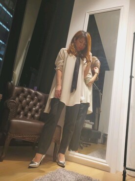 「RAW FUDGE（ローファッジ）のアイテム」を使った、真理さん（レディース・158cm）の冬コーディネート