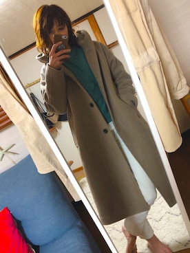 「green（グリーン）のアイテム」を使った、makyさん（レディース・165cm）の冬コーディネート