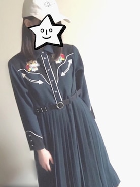 「ニコちゃん」｜「アイテム（ワンピース/ドレス）」を使った、らいこさん（レディース・160cm）の春コーディネート