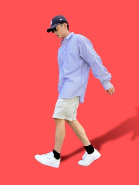 「ennoy」｜「アイテム（スウェットパンツ）」を使った、Saunajin™さん（メンズ・175cm）の春コーディネート