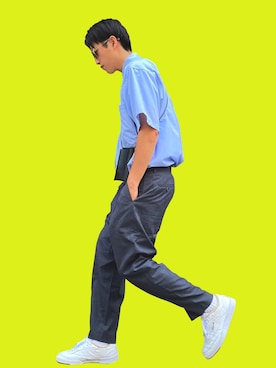 「is-ness（イズネス）のアイテム（パンツ）」を使った、Saunajin™さん（メンズ・175cm）の夏コーディネート