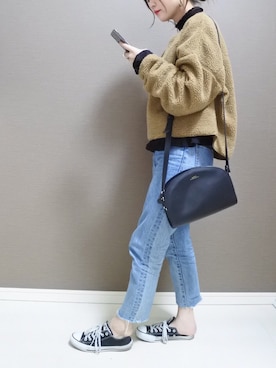 「CONVERSE（コンバース）のconverse（コンバース） ALL STAR OX（オールスターOX）（スニーカー）」を使った、mamiさん（レディース・155cm）の冬コーディネート