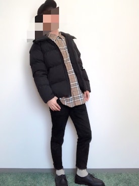 「MHL.（エムエイチエル）のアイテム」を使った、ゆたまるさん（メンズ・170cm）の冬コーディネート