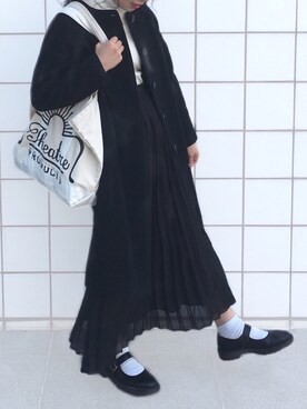 「シアタープロダクツ(THEATRE PRODUCTS)」｜「アイテム（ブーツ）」を使った、murayama ayano ⚫︎さん（レディース・165cm）の冬コーディネート