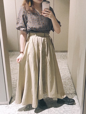 「Dr. Martens（ドクターマーチン）のDr.Martens (ドクターマーチン)/1461 3EYE GIBSON SHOES（その他シューズ）」を使った、murayama ayano ⚫︎さん（レディース・165cm）の春コーディネート