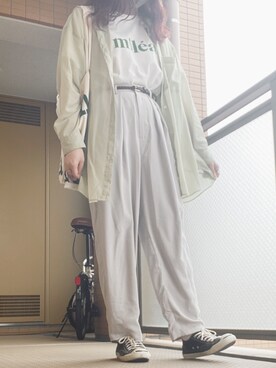 murayama ayano ⚫︎使用「ANDJ（ダブルタックジョーゼットテーパードパンツ）」的時尚穿搭