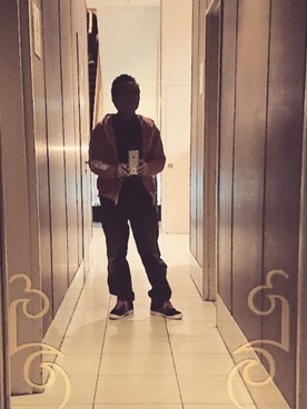 「BODY WILD（ボディーワイルド）のアイテム（トップス）」を使った、まさやんさん（メンズ・165cm）の春コーディネート